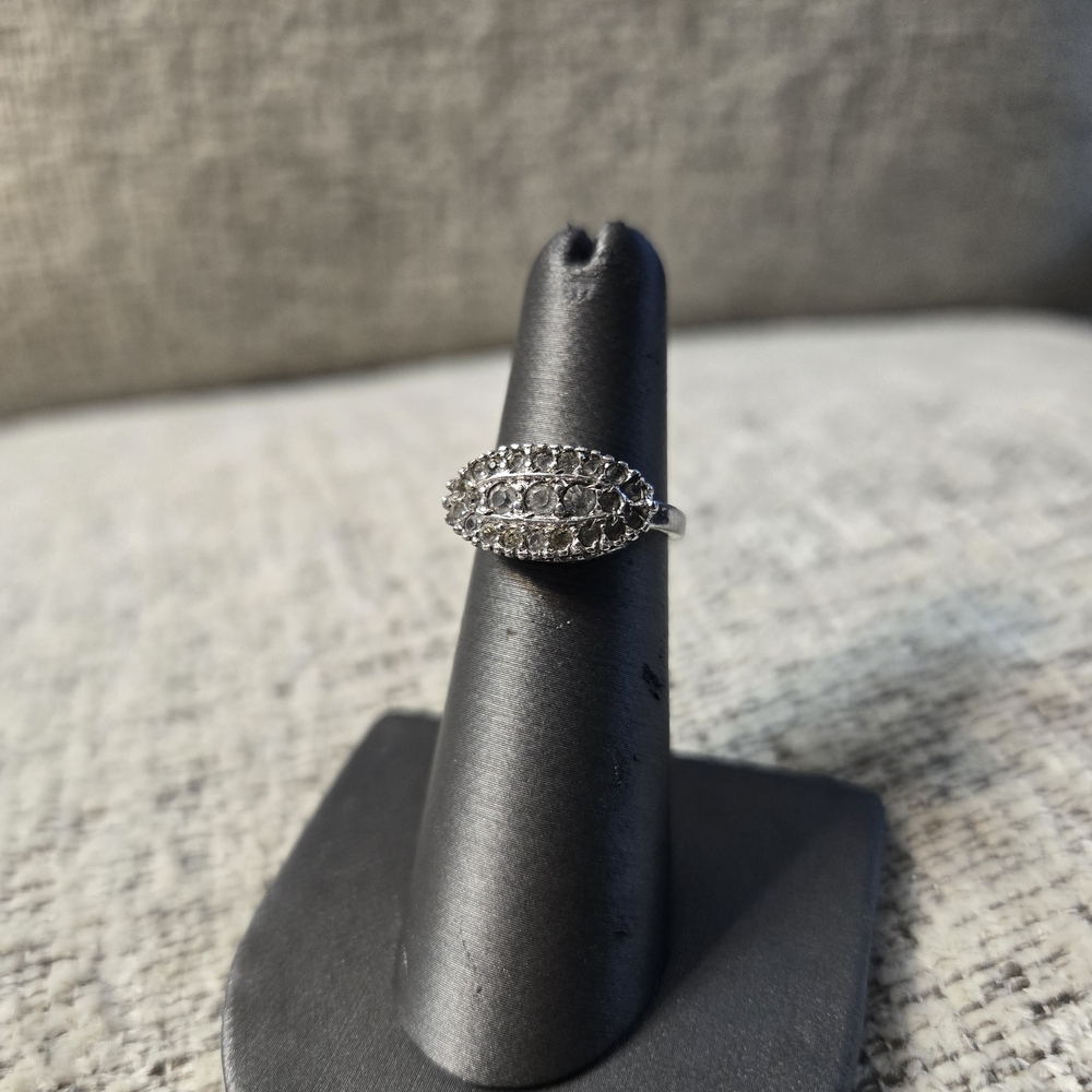 70's ESPO Vintage Sterling Silver Marcasite CZ Women's Ring Size 5